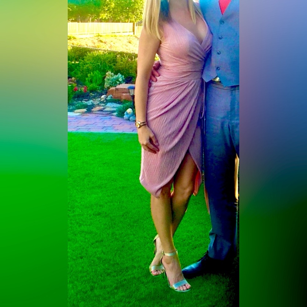 Light/pale pink Rachel Roy midi dress